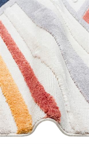 TERAZZO TRZ 05 MULTY  Hav Toz Vermez Yumuşak Dokulu Etnik Örgü Desenlere Sahip Modern İskindinav Halı