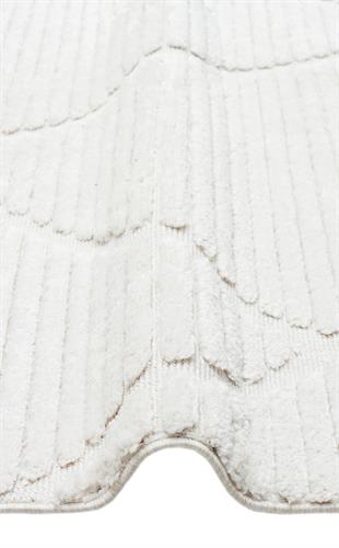 TERAZZO TRZ 07 WHITE  Hav Toz Vermez Yumuşak Dokulu Etnik Örgü Desenlere Sahip Modern İskindinav Halı