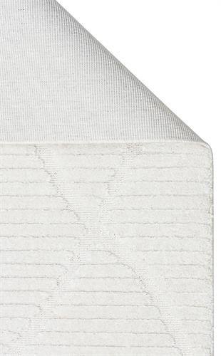 TERAZZO TRZ 07 WHITE  Hav Toz Vermez Yumuşak Dokulu Etnik Örgü Desenlere Sahip Modern İskindinav Halı