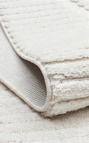 TERAZZO TRZ 07 WHITE  Hav Toz Vermez Yumuşak Dokulu Etnik Örgü Desenlere Sahip Modern İskindinav Halı