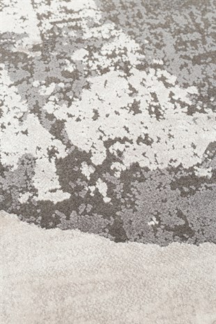 UTOPIA UTP 02 CREAM GREY Q  Amorf Tasarımlı Modern Viskon Halı