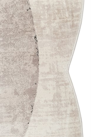 UTOPIA UTP 02 CREAM GREY Q  Amorf Tasarımlı Modern Viskon Halı