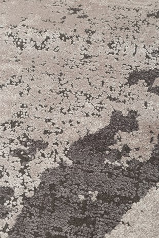 UTOPIA UTP 02 CREAM GREY Q  Amorf Tasarımlı Modern Viskon Halı