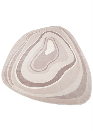 UTOPIA UTP 05 CREAM GREY  Amorf Tasarımlı Modern Viskon Halı