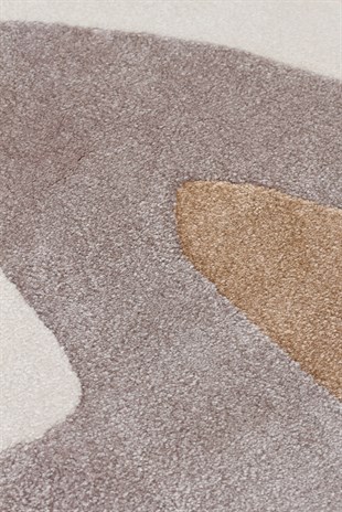 UTOPIA UTP 06 CREAM GREY  Amorf Tasarımlı Modern Viskon Halı