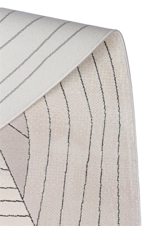 UTOPIA UTP 07 CREAM GREY  Amorf Tasarımlı Modern Viskon Halı