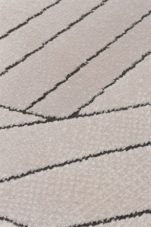 UTOPIA UTP 07 CREAM GREY  Amorf Tasarımlı Modern Viskon Halı