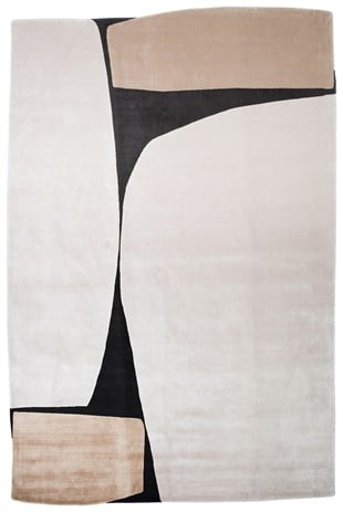 UTOPIA UTP 09 CREAM GOLD BLACK  Amorf Tasarımlı Modern Viskon Halı