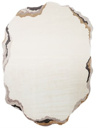 UTOPIA UTP 10 CREAM GOLD  Amorf Tasarımlı Modern Viskon Halı