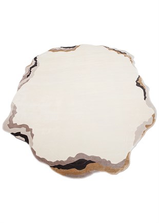 UTOPIA UTP 10 CREAM GOLD  Amorf Tasarımlı Modern Viskon Halı