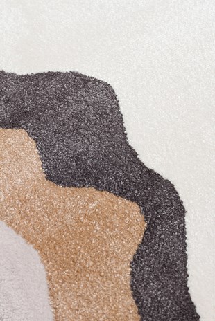 UTOPIA UTP 10 CREAM GOLD  Amorf Tasarımlı Modern Viskon Halı