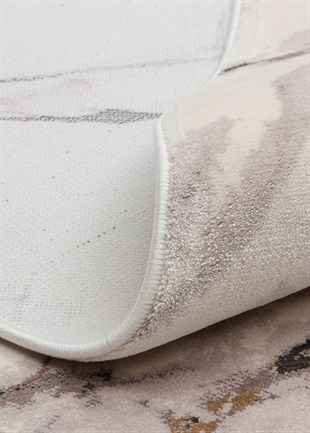 UTOPIA UTP 12 CREAM GREY  Amorf Tasarımlı Modern Viskon Halı