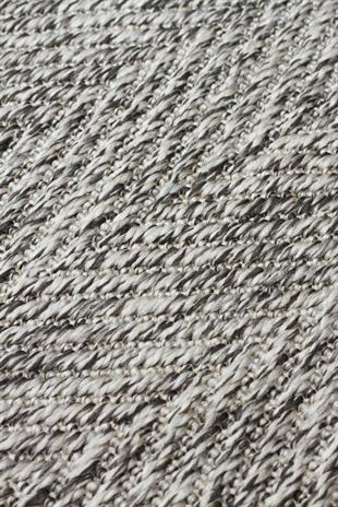 VENTURA SISAL VNT 2704 GREY BRD BLACK  İç ve Dış Mekan Kullanımına Uygun Hav Vermeyen Kolay Temizlenebilir Sisal Görünümlü Halı