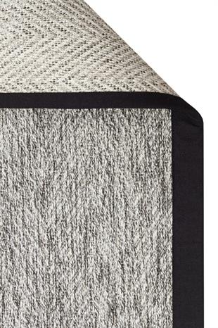 VENTURA SISAL VNT 2704 GREY BRD BLACK  İç ve Dış Mekan Kullanımına Uygun Hav Vermeyen Kolay Temizlenebilir Sisal Görünümlü Halı