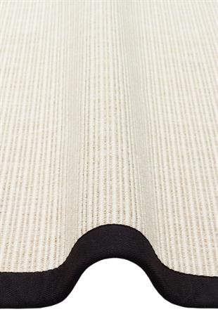 VENTURA SISAL VNT 2706 CREAM BRD BLACK  İç ve Dış Mekan Kullanımına Uygun Hav Vermeyen Kolay Temizlenebilir Sisal Görünümlü Halı