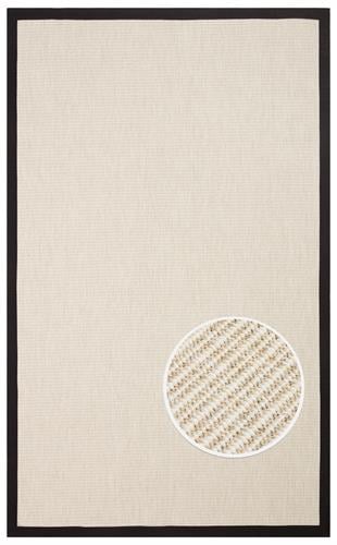 VENTURA SISAL VNT 2706 CREAM BRD BLACK  İç ve Dış Mekan Kullanımına Uygun Hav Vermeyen Kolay Temizlenebilir Sisal Görünümlü Halı