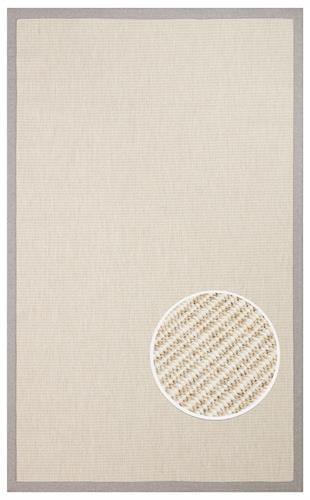 VENTURA SISAL VNT 2706 CREAM BRD GREY  İç ve Dış Mekan Kullanımına Uygun Hav Vermeyen Kolay Temizlenebilir Sisal Görünümlü Halı