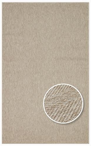 VENTURA VNT 2704 L.BEIGE  İç ve Dış Mekan Kullanımına Uygun Hav Vermeyen Kolay Temizlenebilir Sisal Görünümlü Halı