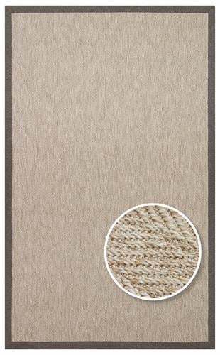 VENTURA VNT 2704 L.BEIGE BRD DARK MIX  İç ve Dış Mekan Kullanımına Uygun Hav Vermeyen Kolay Temizlenebilir Sisal Görünümlü Halı