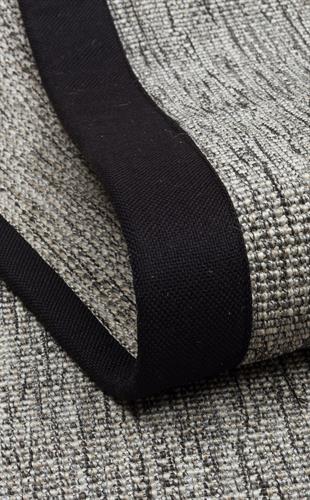VENTURA VNT 2705 GREY BRD BLACK  İç ve Dış Mekan Kullanımına Uygun Hav Vermeyen Kolay Temizlenebilir Sisal Görünümlü Halı