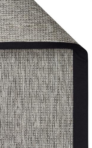VENTURA VNT 2705 GREY BRD BLACK  İç ve Dış Mekan Kullanımına Uygun Hav Vermeyen Kolay Temizlenebilir Sisal Görünümlü Halı