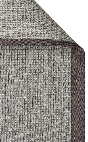 VENTURA VNT 2705 GREY BRD DARK MIX  İç ve Dış Mekan Kullanımına Uygun Hav Vermeyen Kolay Temizlenebilir Sisal Görünümlü Halı