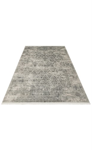 VERONA DYED VRD 01 SILVER  Overdyed Yumuşak İpeksi Tuşeli Yüksek Alçak Oymalı Modern İnce Makine Halısı