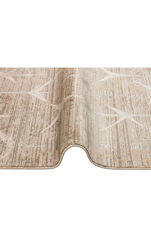VERONA DYED VRD 06 LATTE BEIGE  Overdyed Yumuşak İpeksi Tuşeli Yüksek Alçak Oymalı Modern İnce Makine Halısı