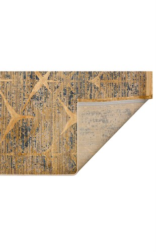 VERONA DYED VRD 06 MARINE GOLD  Overdyed Yumuşak İpeksi Tuşeli Yüksek Alçak Oymalı Modern İnce Makine Halısı