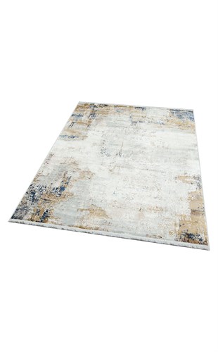 VERONA VR 04 CREAM GREY XW  Yumuşak İpeksi Tuşeli Yüksek Alçak Oymalı Modern İnce Makine Halısı