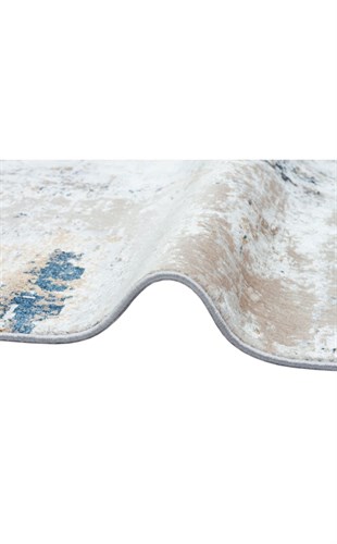 VERONA VR 04 CREAM GREY XW  Yumuşak İpeksi Tuşeli Yüksek Alçak Oymalı Modern İnce Makine Halısı