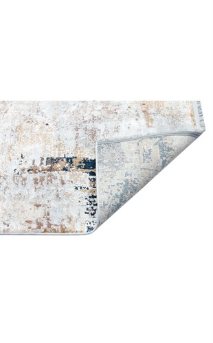 VERONA VR 04 CREAM GREY XW  Yumuşak İpeksi Tuşeli Yüksek Alçak Oymalı Modern İnce Makine Halısı