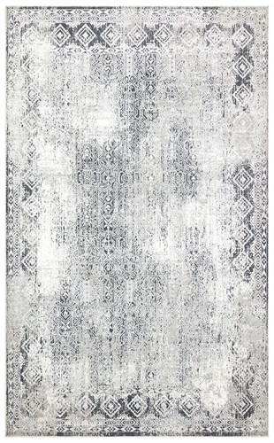 VERONA VR 08 GREY BLACK XW  Yumuşak İpeksi Tuşeli Yüksek Alçak Oymalı Modern İnce Makine Halısı