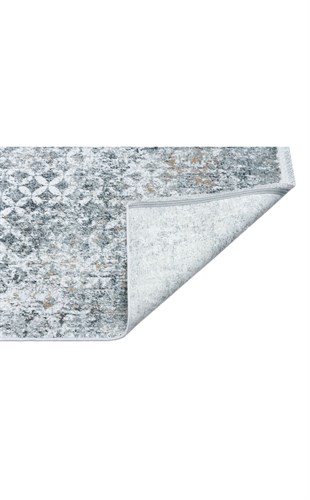 VERONA VR 10 CREAM GREY XW  Yumuşak İpeksi Tuşeli Yüksek Alçak Oymalı Modern İnce Makine Halısı