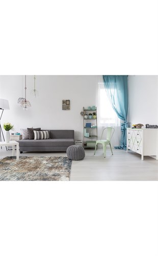 VERONA VR 14 BLUE VIZON XW  Yumuşak İpeksi Tuşeli Yüksek Alçak Oymalı Modern İnce Makine Halısı