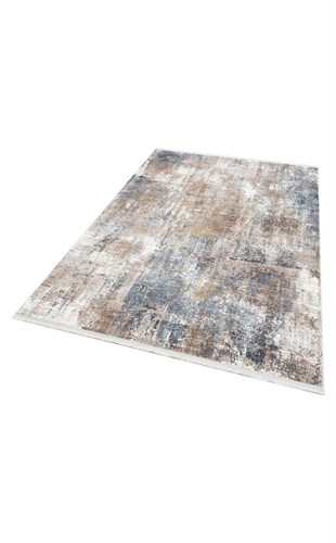 VERONA VR 14 BLUE VIZON XW  Yumuşak İpeksi Tuşeli Yüksek Alçak Oymalı Modern İnce Makine Halısı