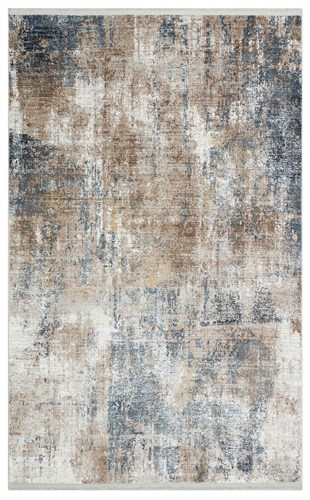 VERONA VR 14 BLUE VIZON XW  Yumuşak İpeksi Tuşeli Yüksek Alçak Oymalı Modern İnce Makine Halısı