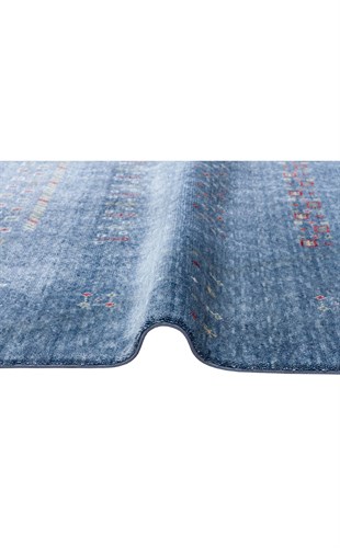 ZARA ZR 06 BLUE  Otantik Desenli Özel Hav Vermeyen ve Kolay Temizlenebilir Tensel Kullanılarak El Emeği ile Özel Tezgahlarda Üretilen Modern Uşak Halısı