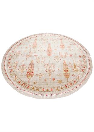ZARA ZR 08 BEIGE AUTUMN Q Otantik Desenli Özel Hav Vermeyen ve Kolay Temizlenebilir Bambu Viskonu Kullanılarak El Emeği ile Özel Tezgahlarda Üretilen Modern Uşak Halısı 