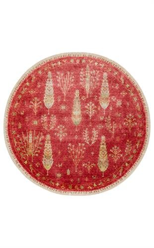 ZARA ZR 08 RED AUTUMN Q  Otantik Desenli Özel Hav Vermeyen ve Kolay Temizlenebilir Tensel Kullanılarak El Emeği ile Özel Tezgahlarda Üretilen Modern Uşak Halısı