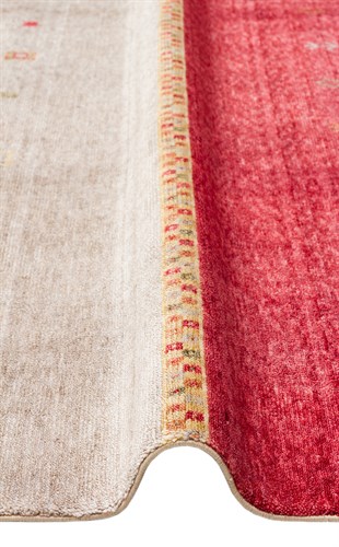 ZARA ZR 11 RED AUTUMN  Otantik Desenli Özel Hav Vermeyen ve Kolay Temizlenebilir Tensel Kullanılarak El Emeği ile Özel Tezgahlarda Üretilen Modern Uşak Halısı