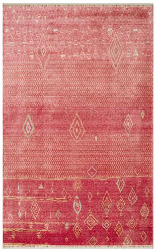 ZARA ZR 15 RED AUTUMN  Otantik Desenli Özel Hav Vermeyen ve Kolay Temizlenebilir Tensel Kullanılarak El Emeği ile Özel Tezgahlarda Üretilen Modern Uşak Halısı