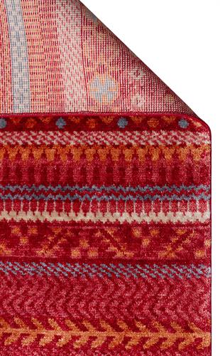 ZARA ZR 19 RED MULTY  Otantik Desenli Özel Hav Vermeyen ve Kolay Temizlenebilir Tensel Kullanılarak El Emeği ile Özel Tezgahlarda Üretilen Modern Uşak Halısı