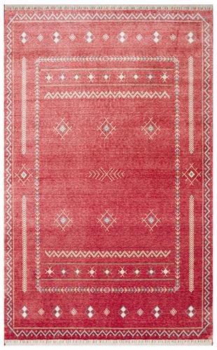 ZARA ZR 20 RED MULTY  Otantik Desenli Özel Hav Vermeyen ve Kolay Temizlenebilir Tensel Kullanılarak El Emeği ile Özel Tezgahlarda Üretilen Modern Uşak Halısı