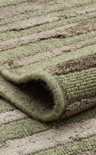 ZENITH DYED ZNT 02 GREEN DYED  Yüksek Alçak Dokulu Naturel Yün ve Viskon Modern Dokuma Halı