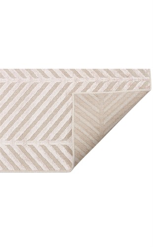 ZENITH DYED ZNT 04 BEIGE DYED  Yüksek Alçak Dokulu Naturel Yün ve Viskon Modern Dokuma Halı