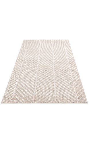 ZENITH DYED ZNT 04 BEIGE DYED  Yüksek Alçak Dokulu Naturel Yün ve Viskon Modern Dokuma Halı