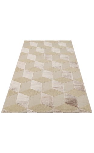 ZENITH DYED ZNT 05 BEIGE DYED  Yüksek Alçak Dokulu Naturel Yün ve Viskon Modern Dokuma Halı