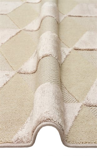 ZENITH DYED ZNT 05 BEIGE DYED  Yüksek Alçak Dokulu Naturel Yün ve Viskon Modern Dokuma Halı