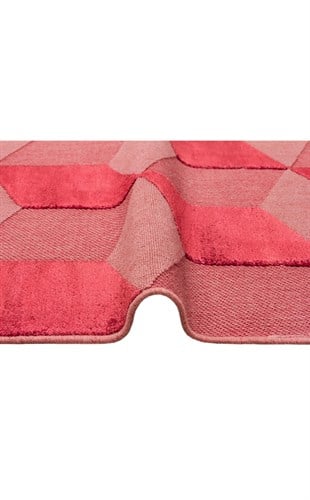 ZENITH DYED ZNT 05 BURGUNDY DYED  Yüksek Alçak Dokulu Naturel Yün ve Viskon Modern Dokuma Halı